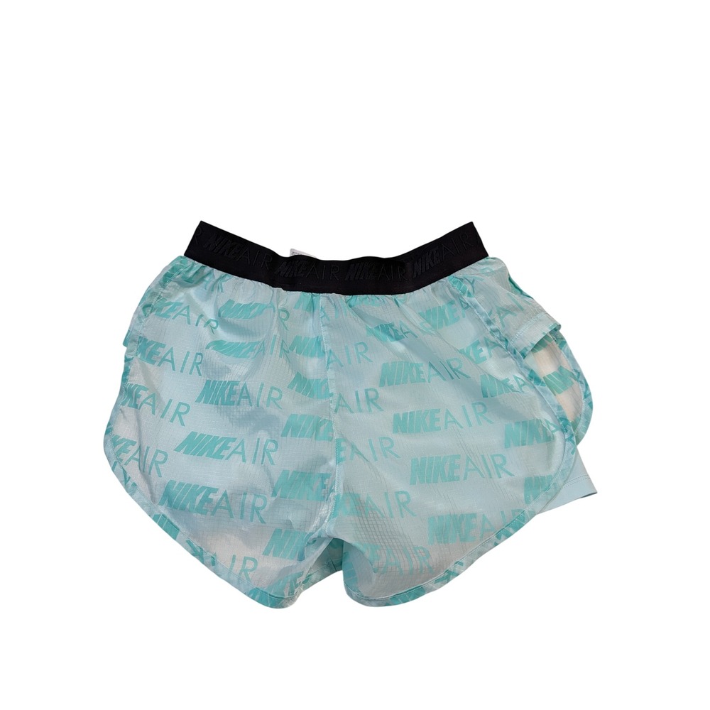 Nike Womens‎ Air Running Shorts Medium Teal Black CT7366-336 - Picture 4 of 9